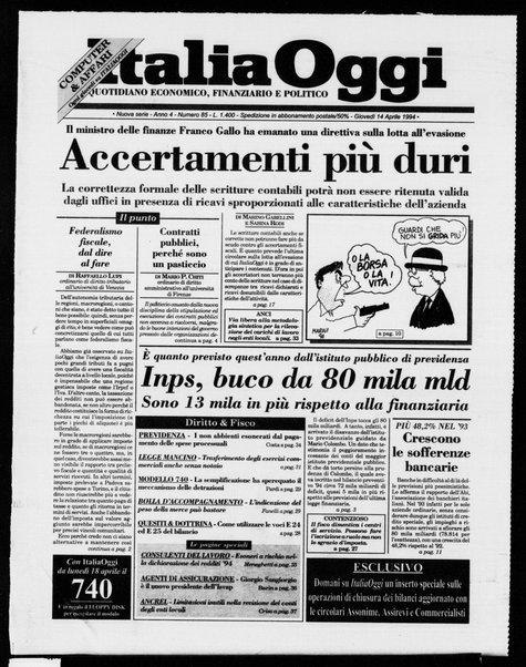 Italia oggi : quotidiano di economia finanza e politica